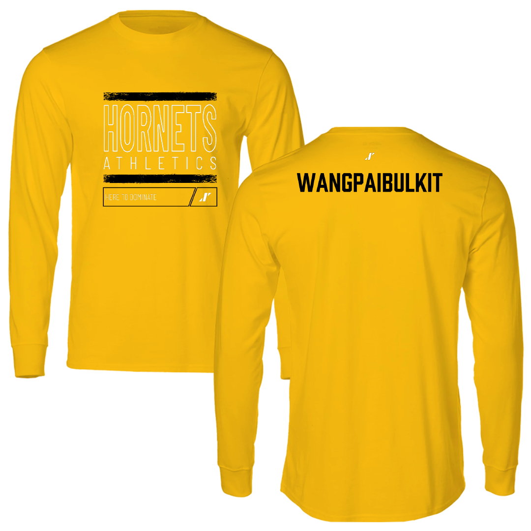 Alabama State University Golf Gold Dominate Performance Long Sleeve - Chotithuch Wangpaibulkit