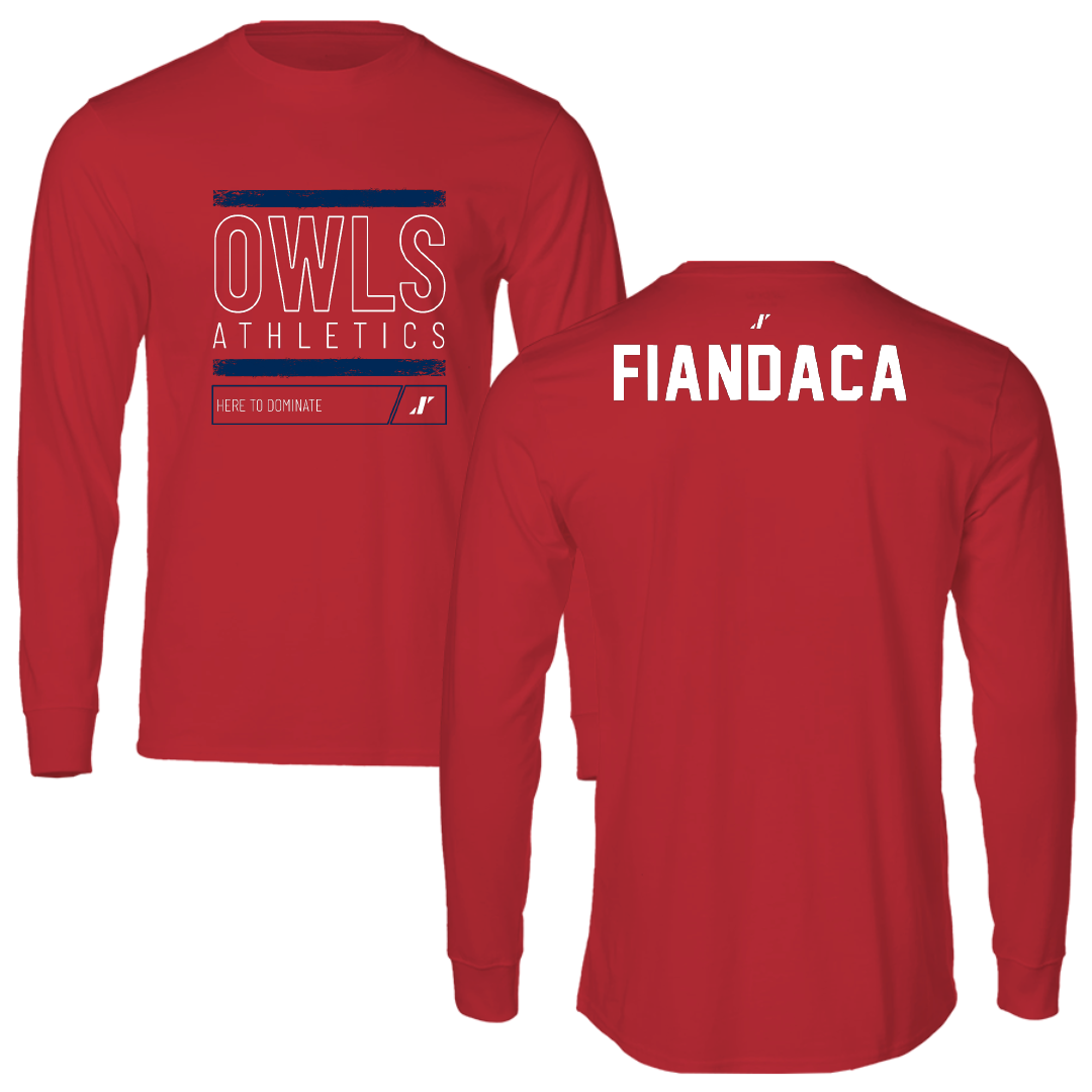 Florida Atlantic University Cheer Red Dominate Performance Long Sleeve - Avrie Fiandaca