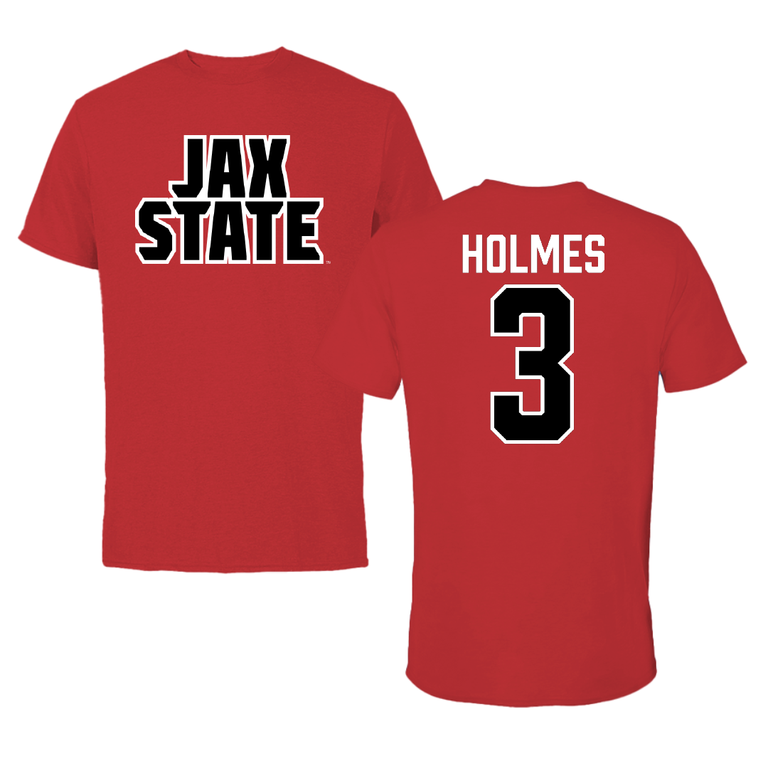 Jacksonville State University Softball Red Performance Tee - #3 Jaliyah Holmes
