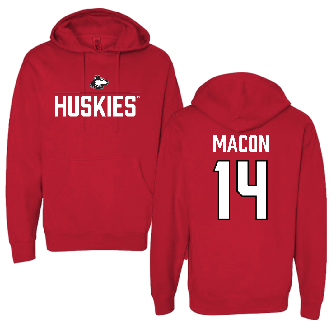 Northern Illinois University Football Red General Hoodie - #14 Jalen Macon