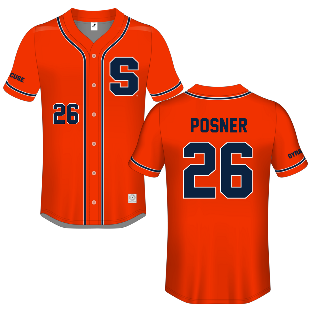 Syracuse University Orange Button-Down Jersey - #26 Taylor Posner