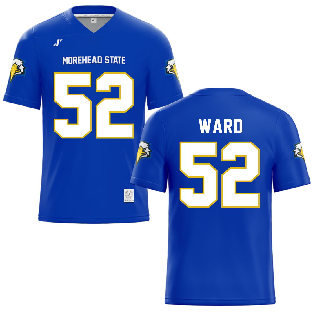 Morehead State University Blue Football Jersey - #52 Frank Ward