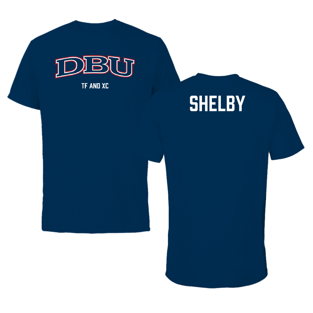 Dallas Baptist University TF and XC Navy Tee - Noah Shelby