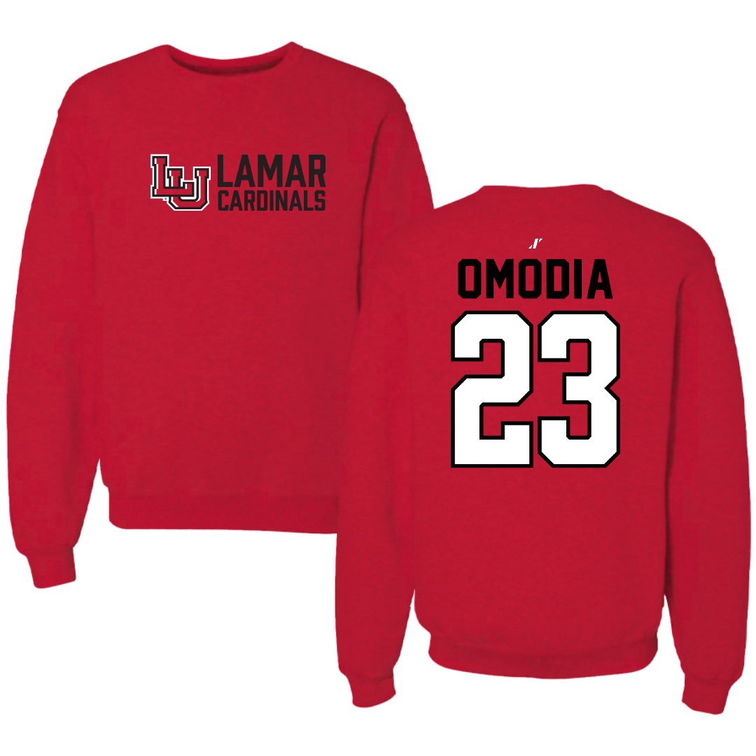 Lamar University Football Red General Crewneck - #23 Paul Omodia