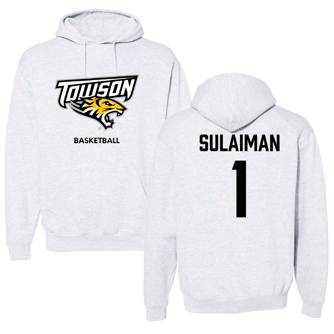 Towson University Basketball (M) Light Gray Hoodie - #1 Tomiwa Sulaiman