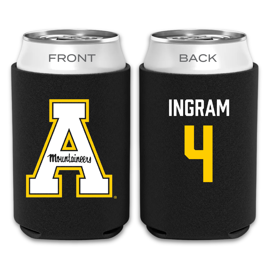 Appalachian State University Basketball Black Mountaineers Can Cooler - #4 J'Mani Ingram