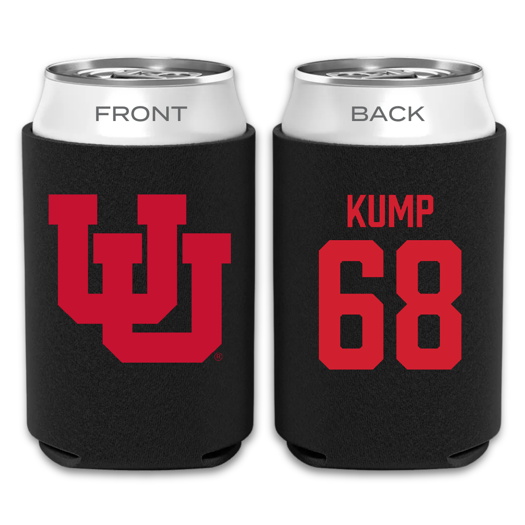 University of Utah Football Black Can Cooler - #68 Jaren Kump