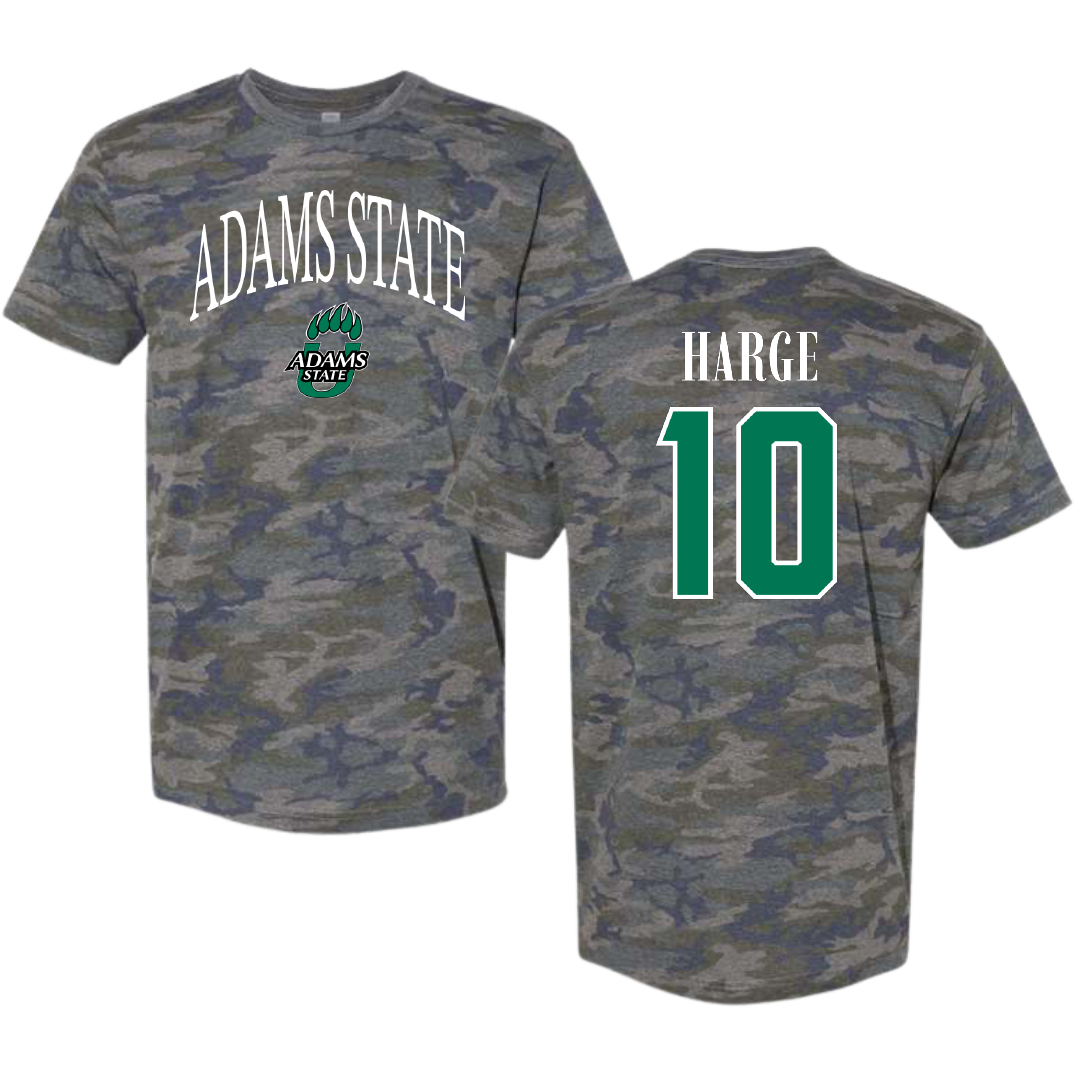 Adams State University Basketball Vintage Camo Tee - #10 John Harge