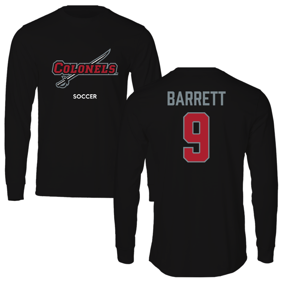 Nicholls State University Soccer (W) Black Colonels Long Sleeve - #9 Koryn Barrett