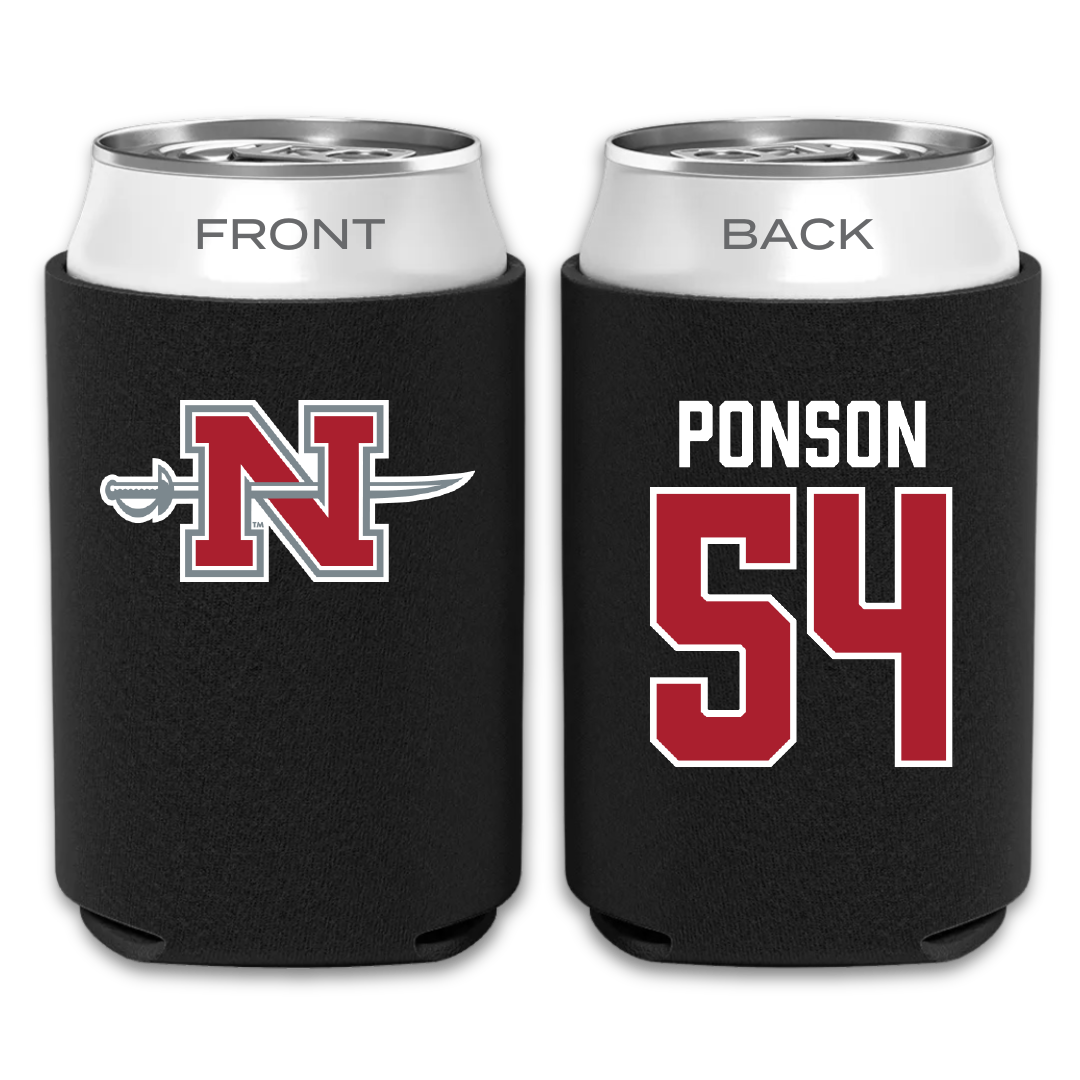 Nicholls State University Football Black Can Cooler - #54 Aaron Ponson