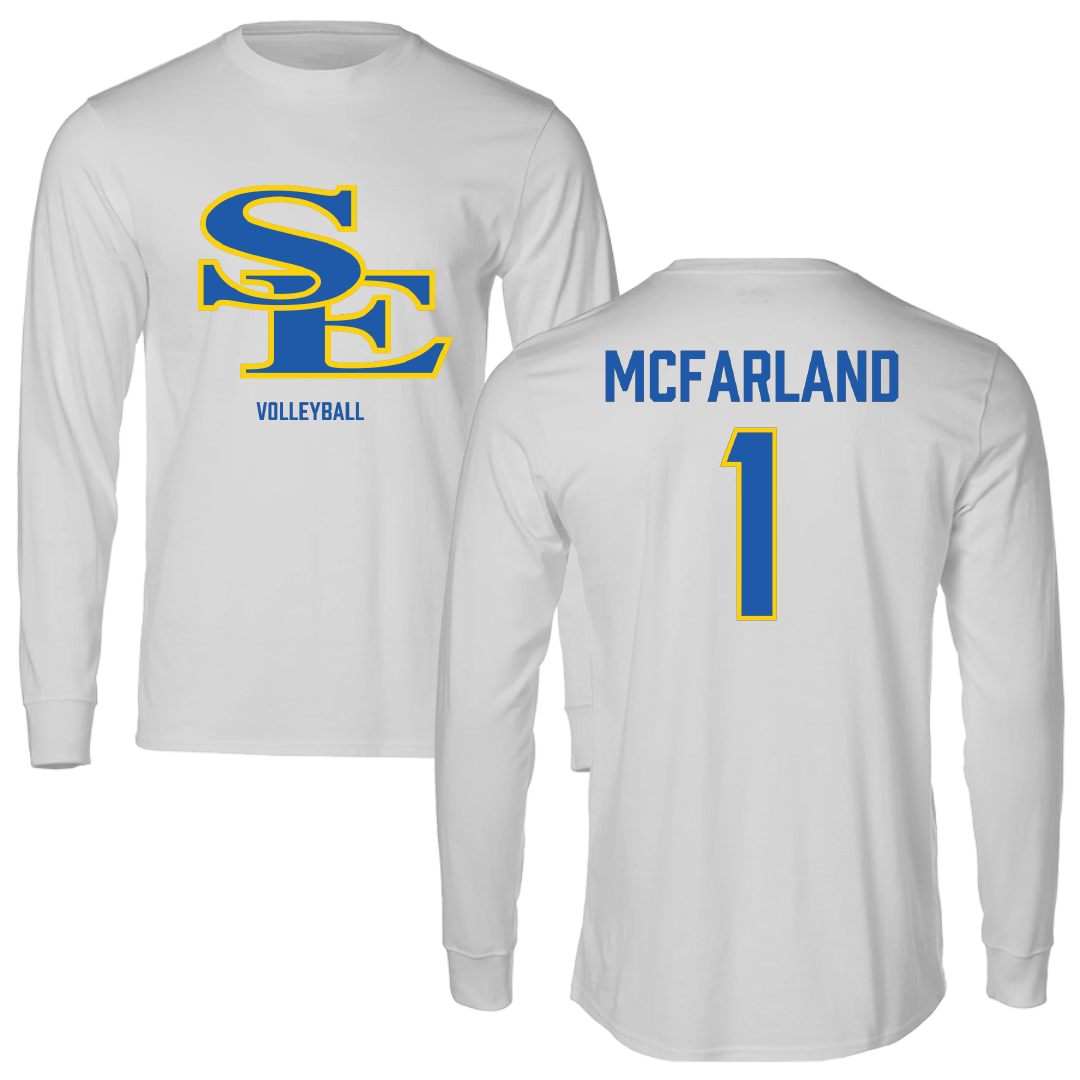 Southeastern Oklahoma State University Volleyball Light Gray Long Sleeve - #1 Riley McFarland