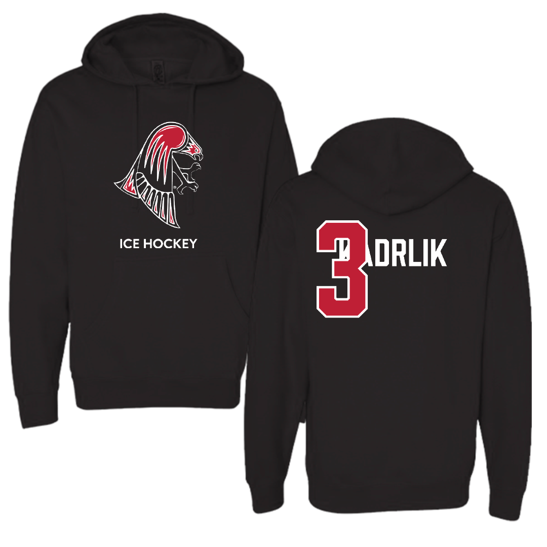 University of Wisconsin-River Falls Ice Hockey (W) Black Hoodie - #3 Madison Kadrlik