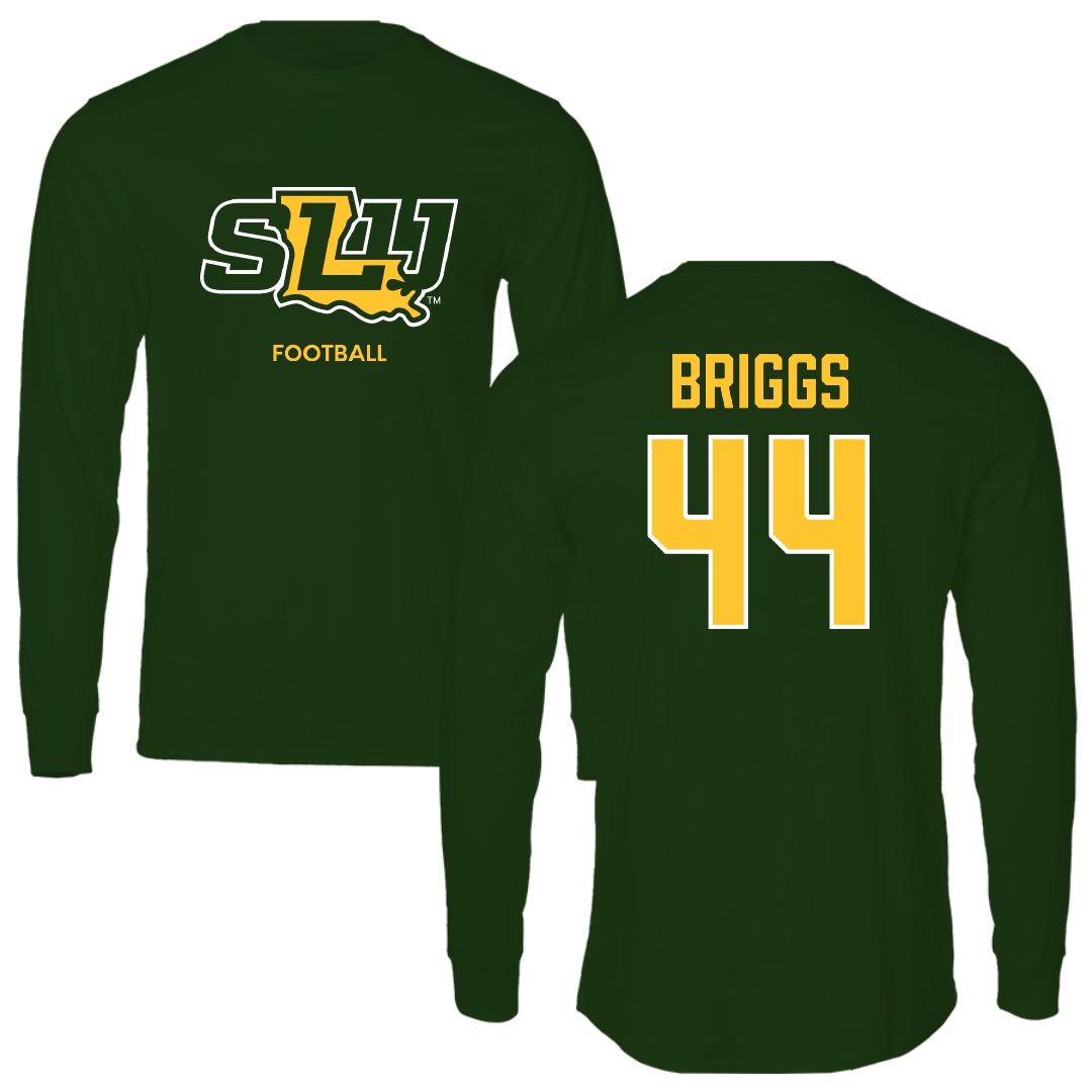 Southeastern Louisiana University Football Forest Green Performance Long Sleeve - #44 Connor Briggs
