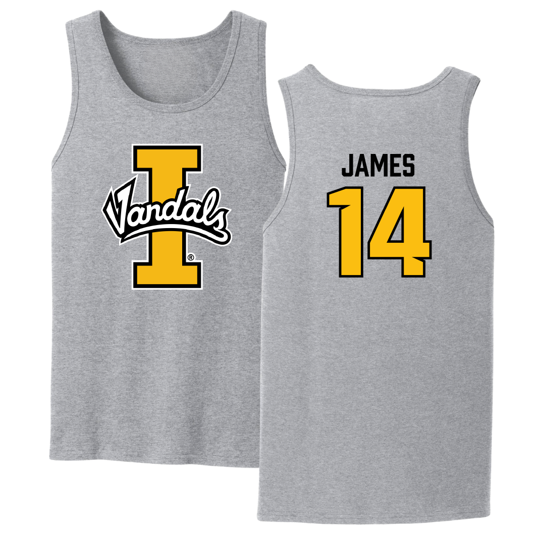 University of Idaho Soccer Sport Gray Tank Top - #14 Emma James