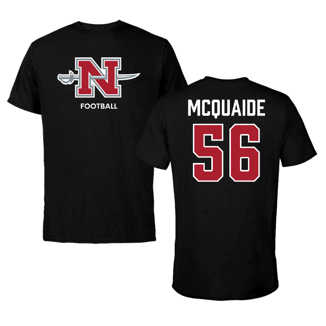 Nicholls State University Football Black Mascot Performance Tee - #56 Pat McQuaide
