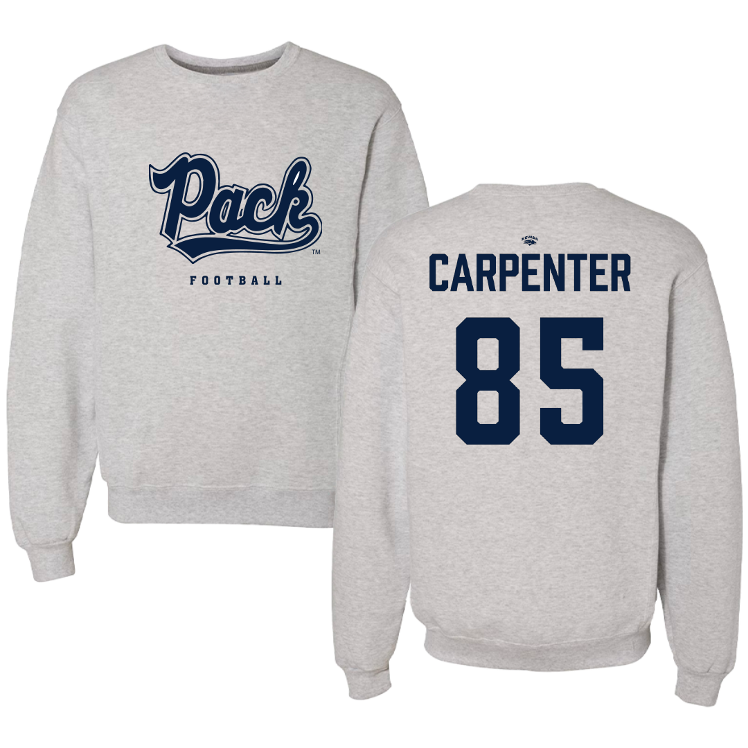 University of Nevada Football Gray Crewneck - #85 Jett Carpenter