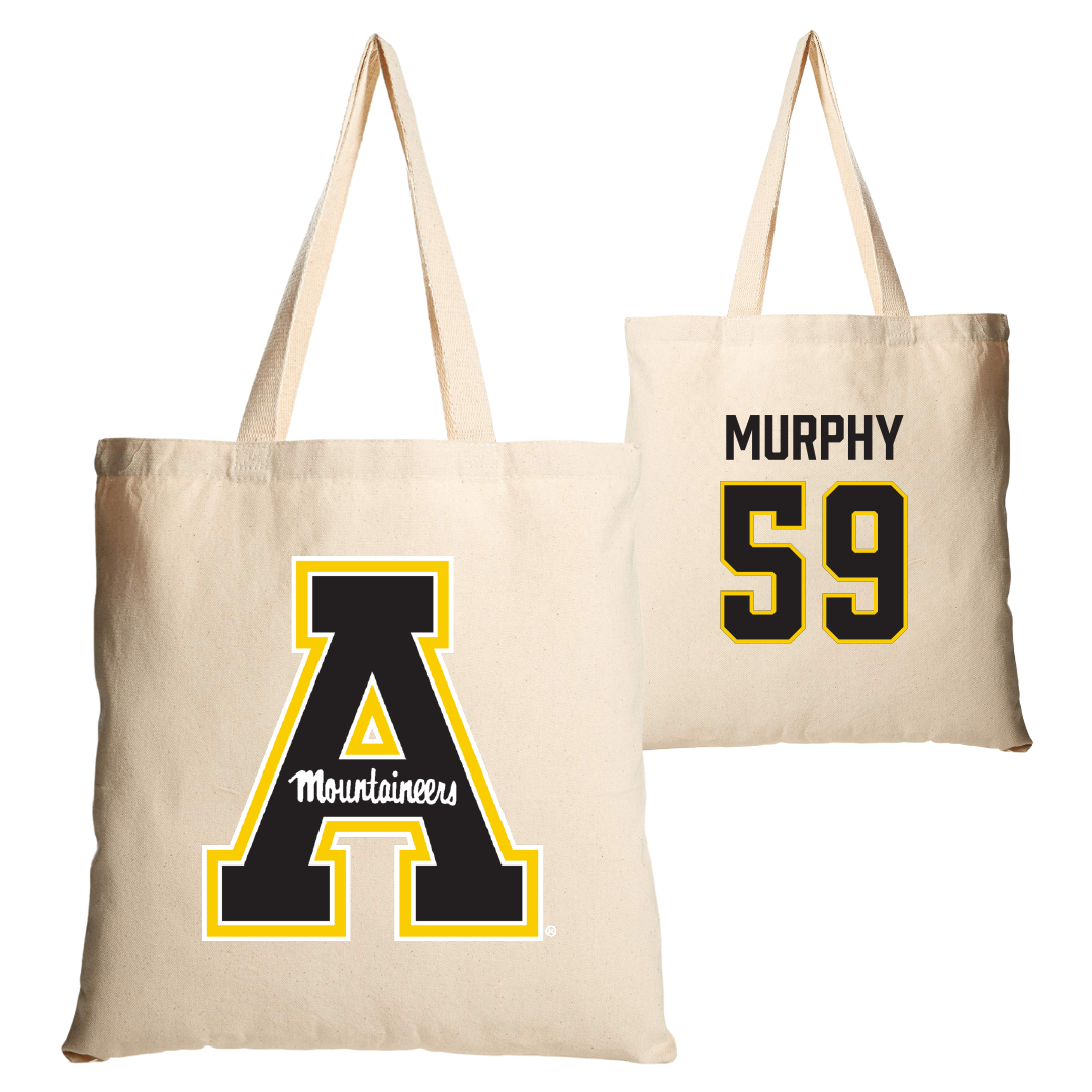 Appalachian State University Football Tan Canvas Tote Bag - #59 Jack Murphy