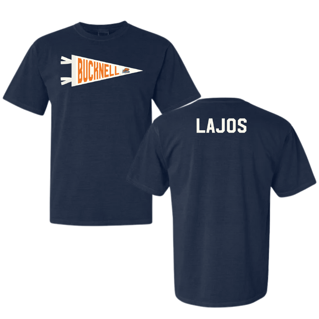 Bucknell University Tennis Navy Pennant Comfort Colors Tee - Anna Lajos