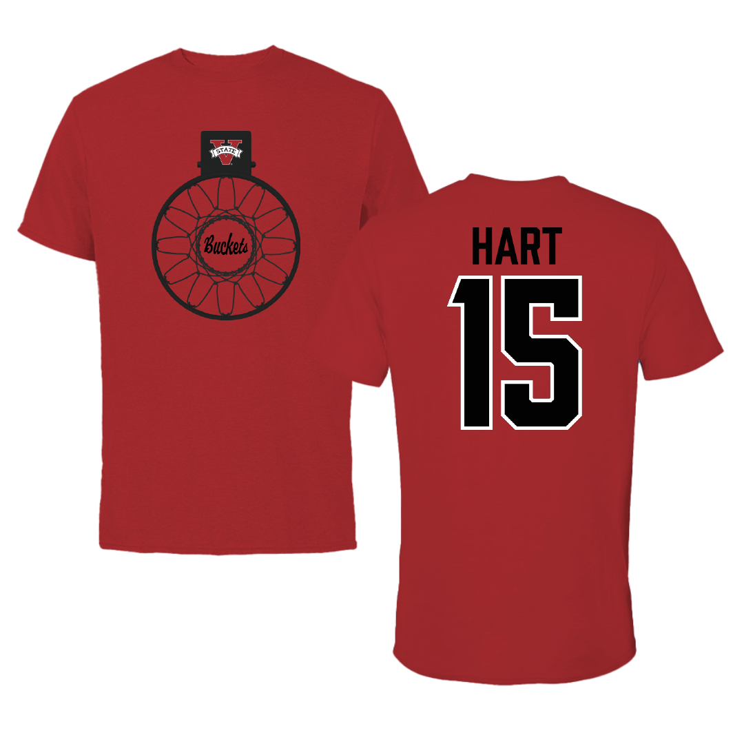 Valdosta State University Basketball Canvas Red Buckets Tee - #15 Carlos Hart