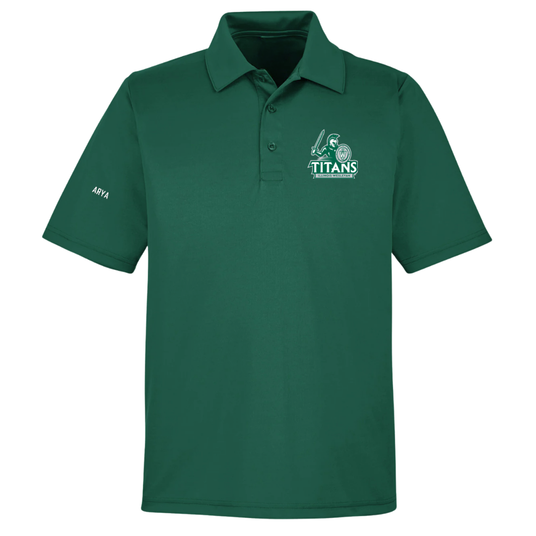 Illinois Wesleyan University TF and XC Forest Green Polo - Justin Arya