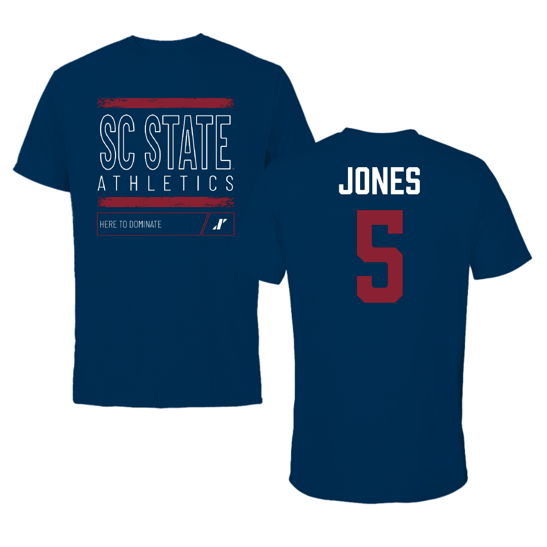 South Carolina State University Football Navy Dominate Tee - #5 Tyler Jones