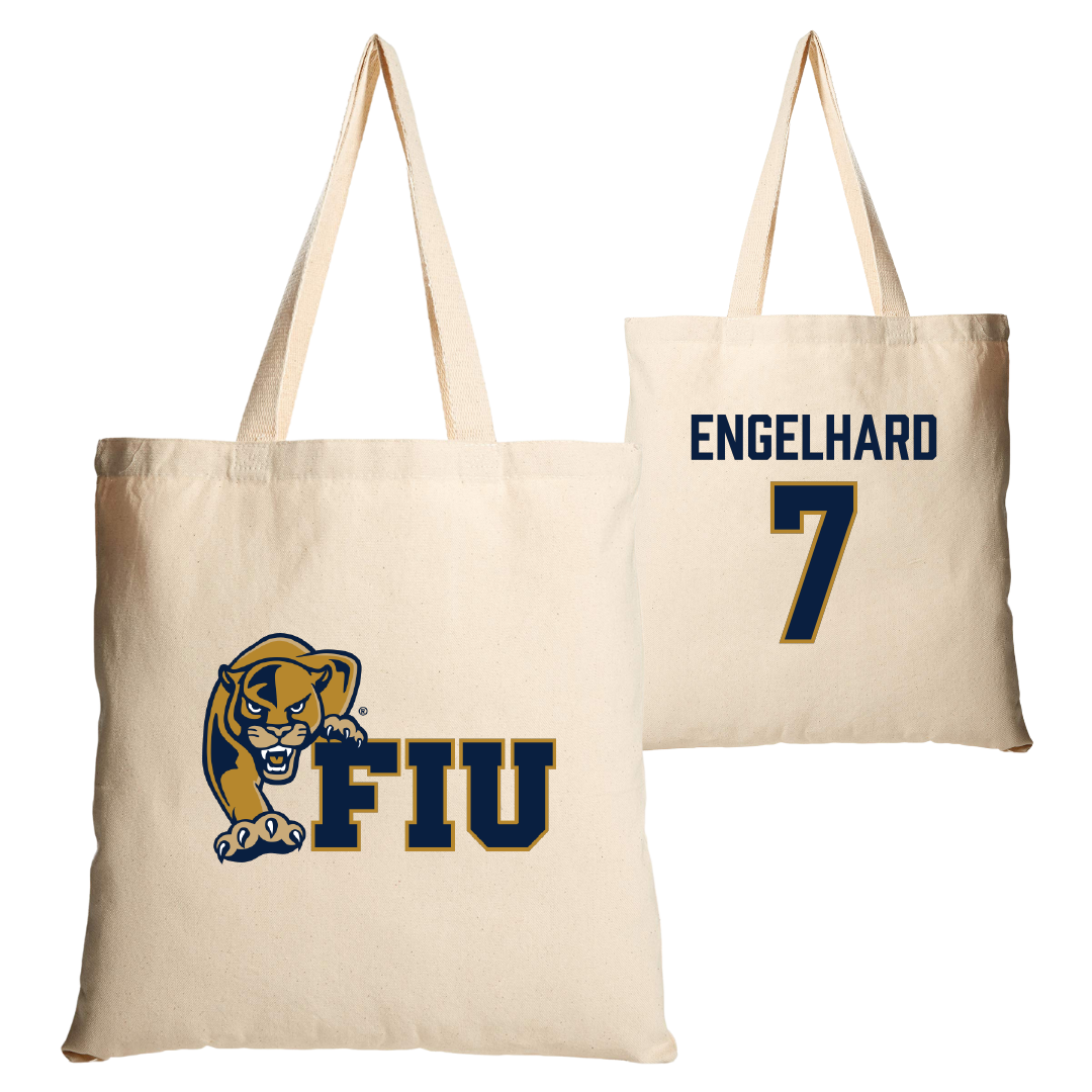 Florida International University Baseball Tan Canvas Tote Bag - #7 Chase Engelhard