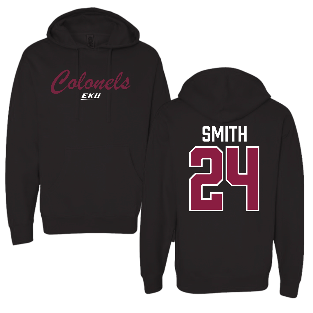 Eastern Kentucky University Football Black Hoodie - #24 Kaden Smith