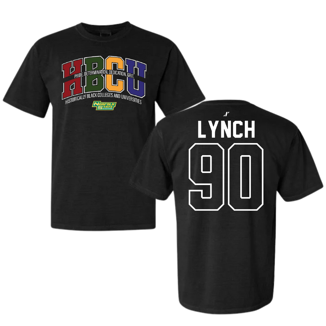 Norfolk State University Football Black HBCU Comfort Colors Tee - #90 Keshawn Lynch