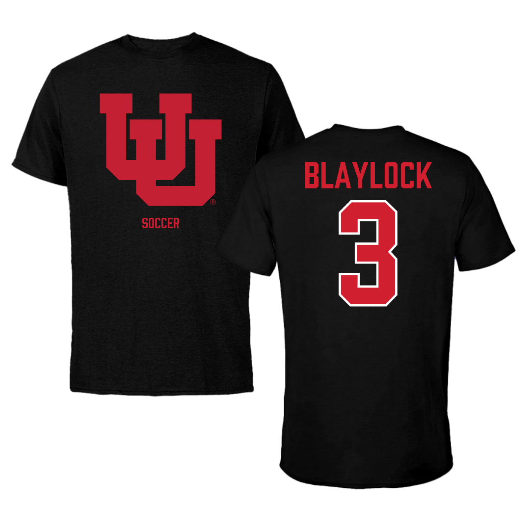 University of Utah Soccer (W) Black Tee - #3 Brooklyn Blaylock