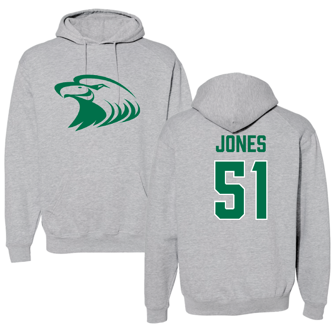 Central Methodist University Football Sport Gray Hoodie - #51 Amari Jones