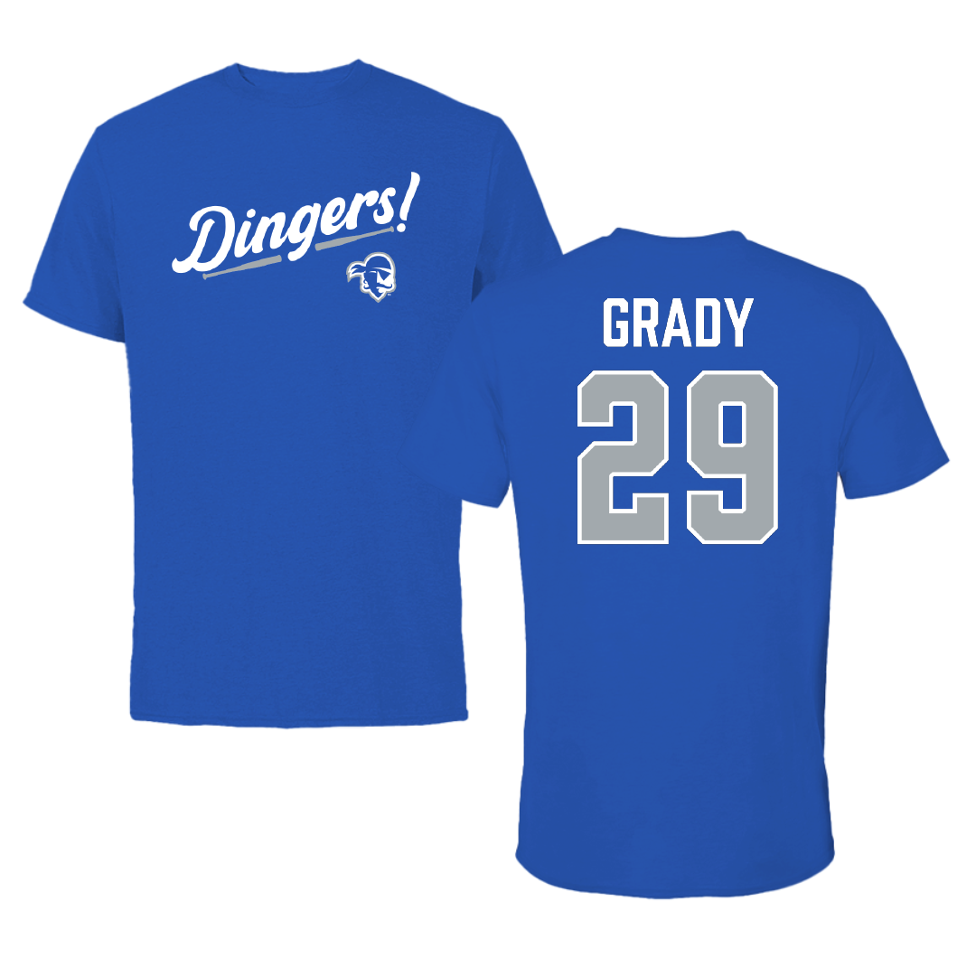 Seton Hall University Baseball Blue Dingers Performance Tee - #29 Shea Grady