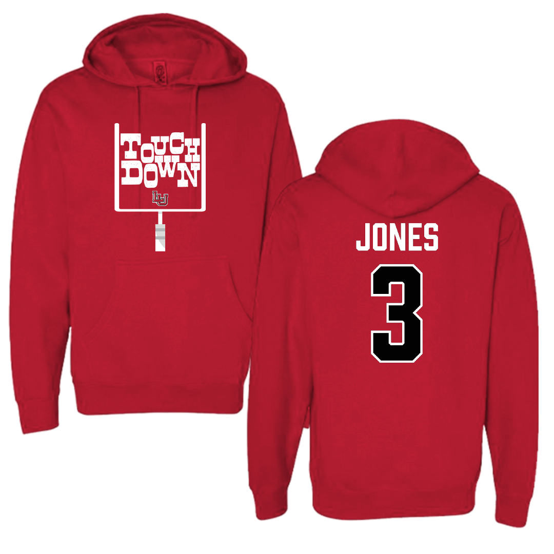 Lamar University Football Red Touchdown Hoodie - #3 Izaha Jones