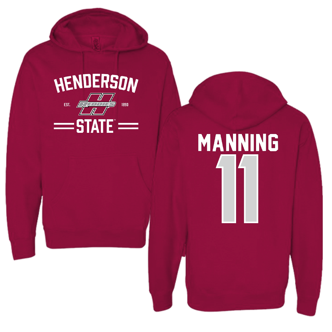 Henderson State University Football Cardinal General Hoodie - #11 Paul Manning
