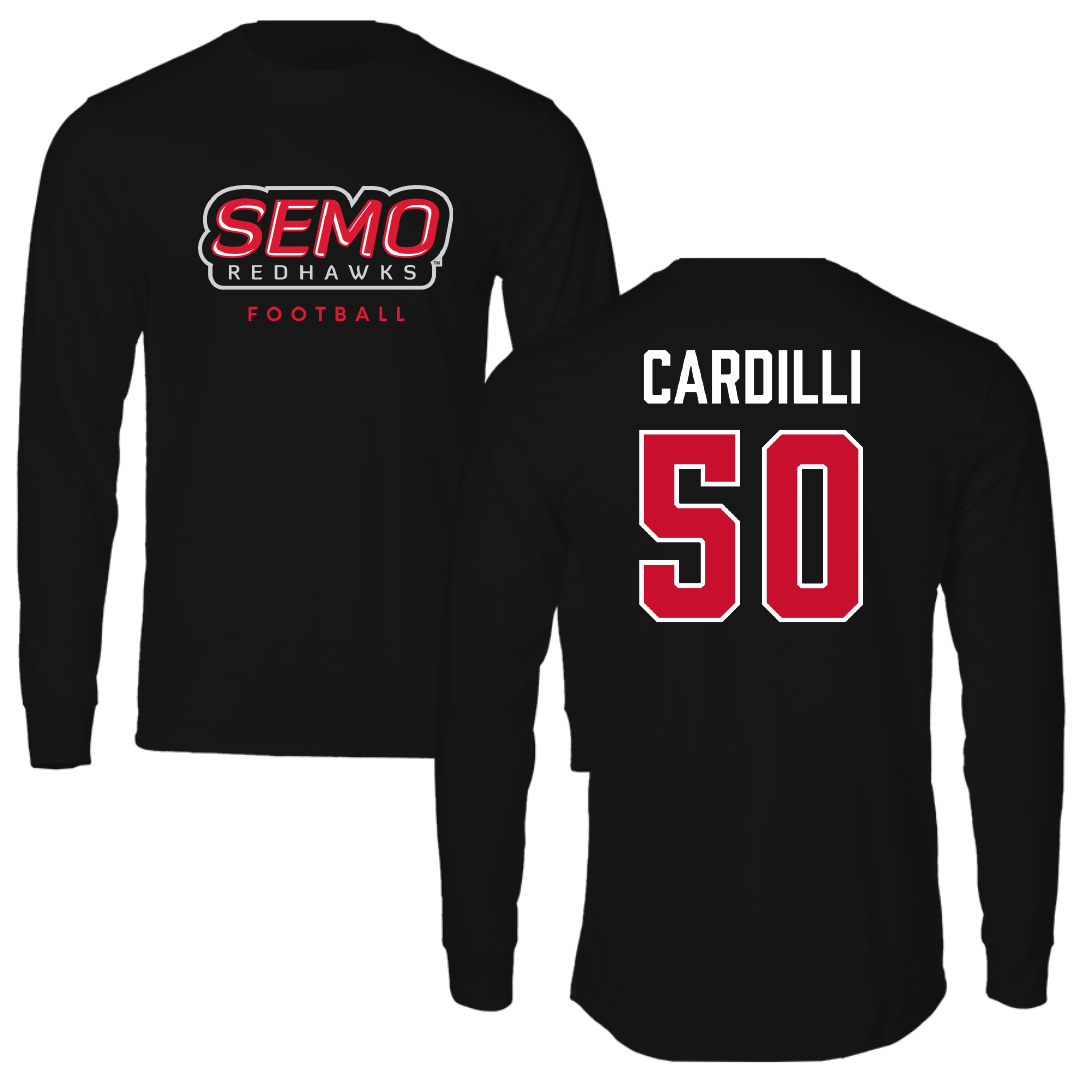 Southeast Missouri State University Football Black Long Sleeve - #50 Mike Cardilli