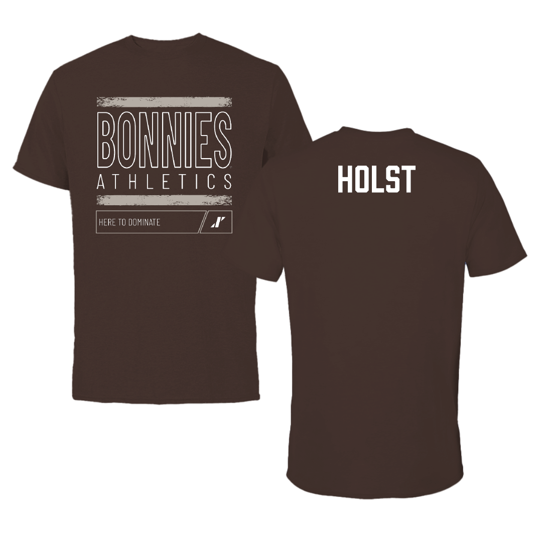 St. Bonaventure University Swimming & Diving Brown Dominate Tee - Maggie Holst