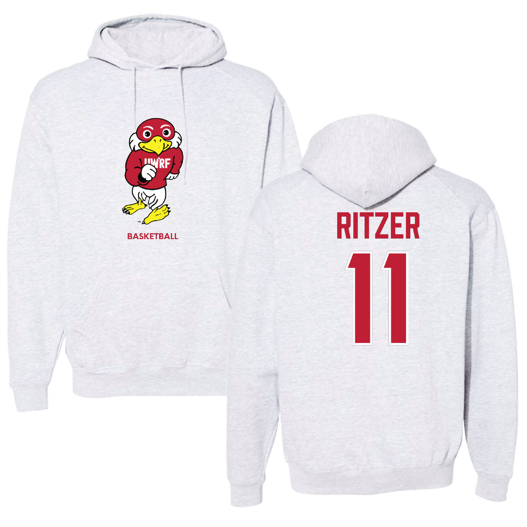 University of Wisconsin-River Falls Basketball (W) Light Gray Hoodie - #11 Jenna Ritzer