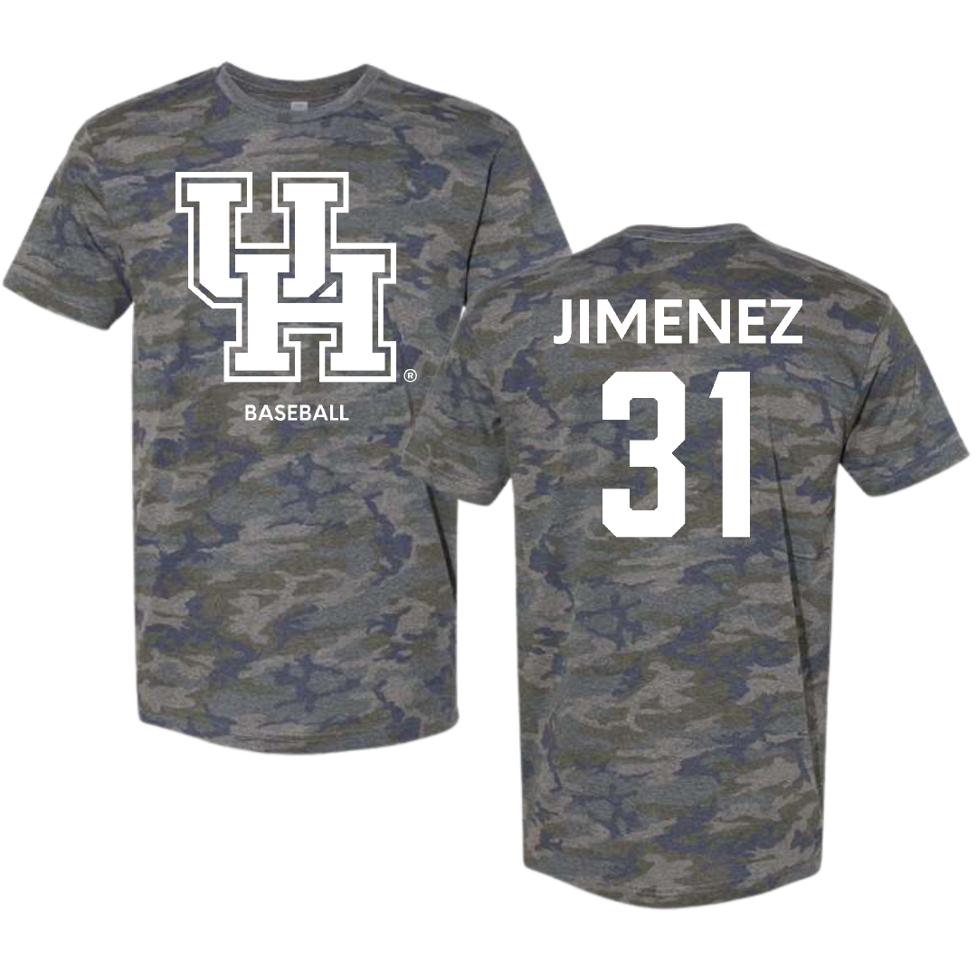 University of Houston Baseball Vintage Camo Tee - #31 Kenneth Jimenez
