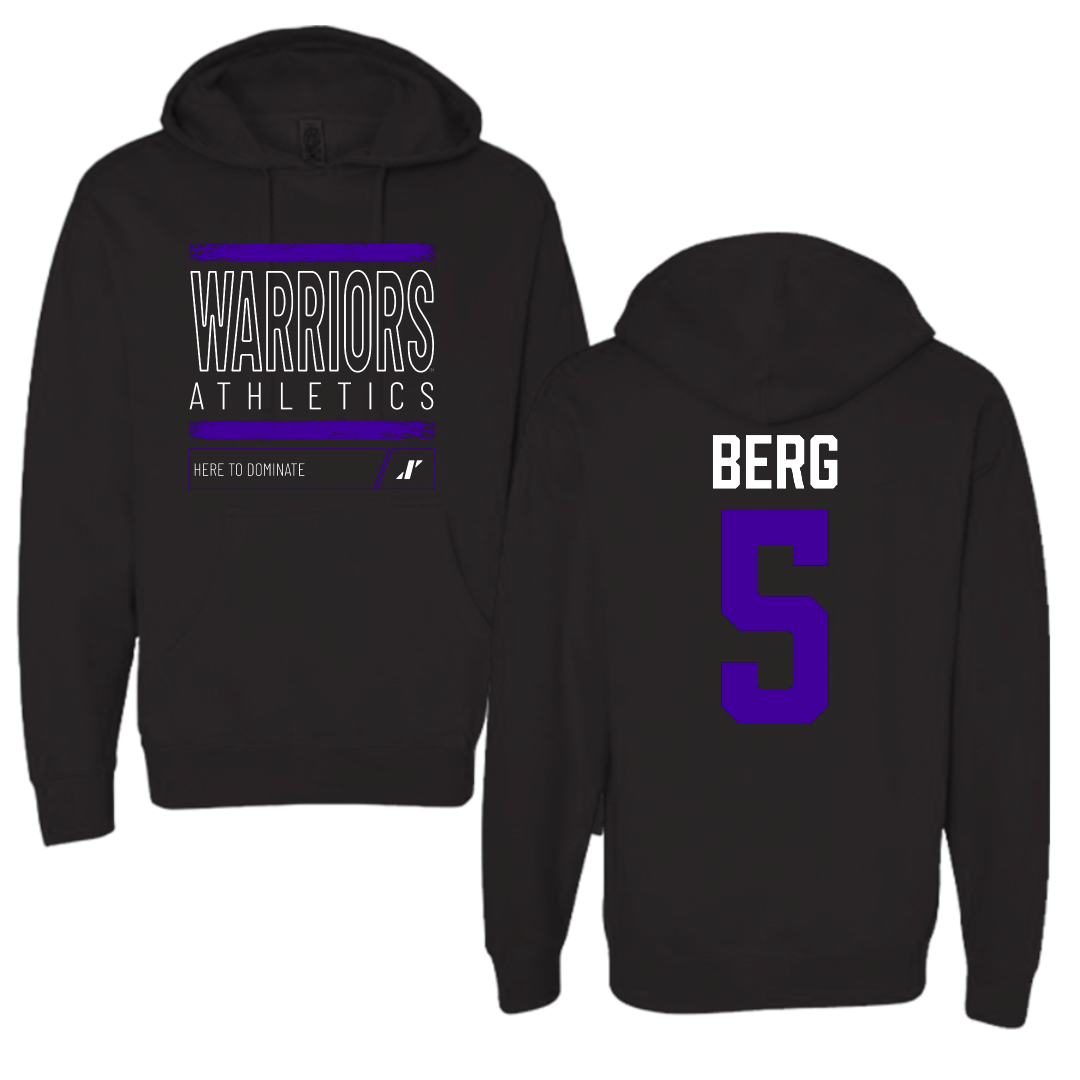 Winona State University Volleyball Black Dominate Hoodie - #5 Jayda Berg
