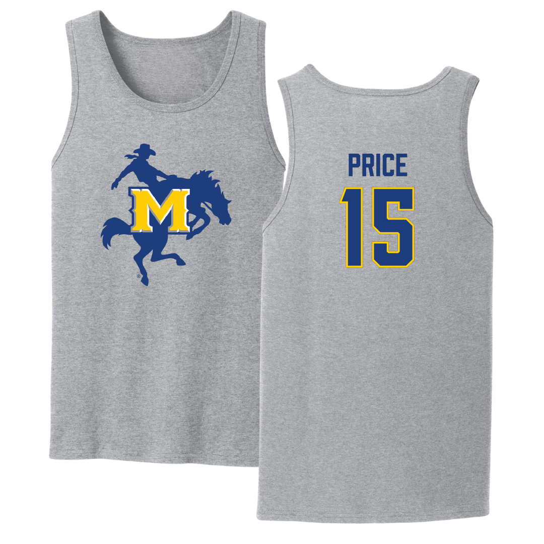 McNeese State University Football Sport Gray Tank Top - #15 Maurquel Price