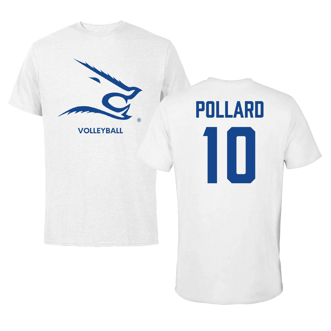 Texas A&M University-Kingsville Volleyball (W) White Performance Tee - #10 Rylan Pollard