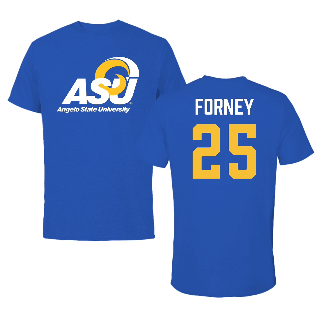 Angelo State University Softball Blue Tee - #25 Kylie Forney