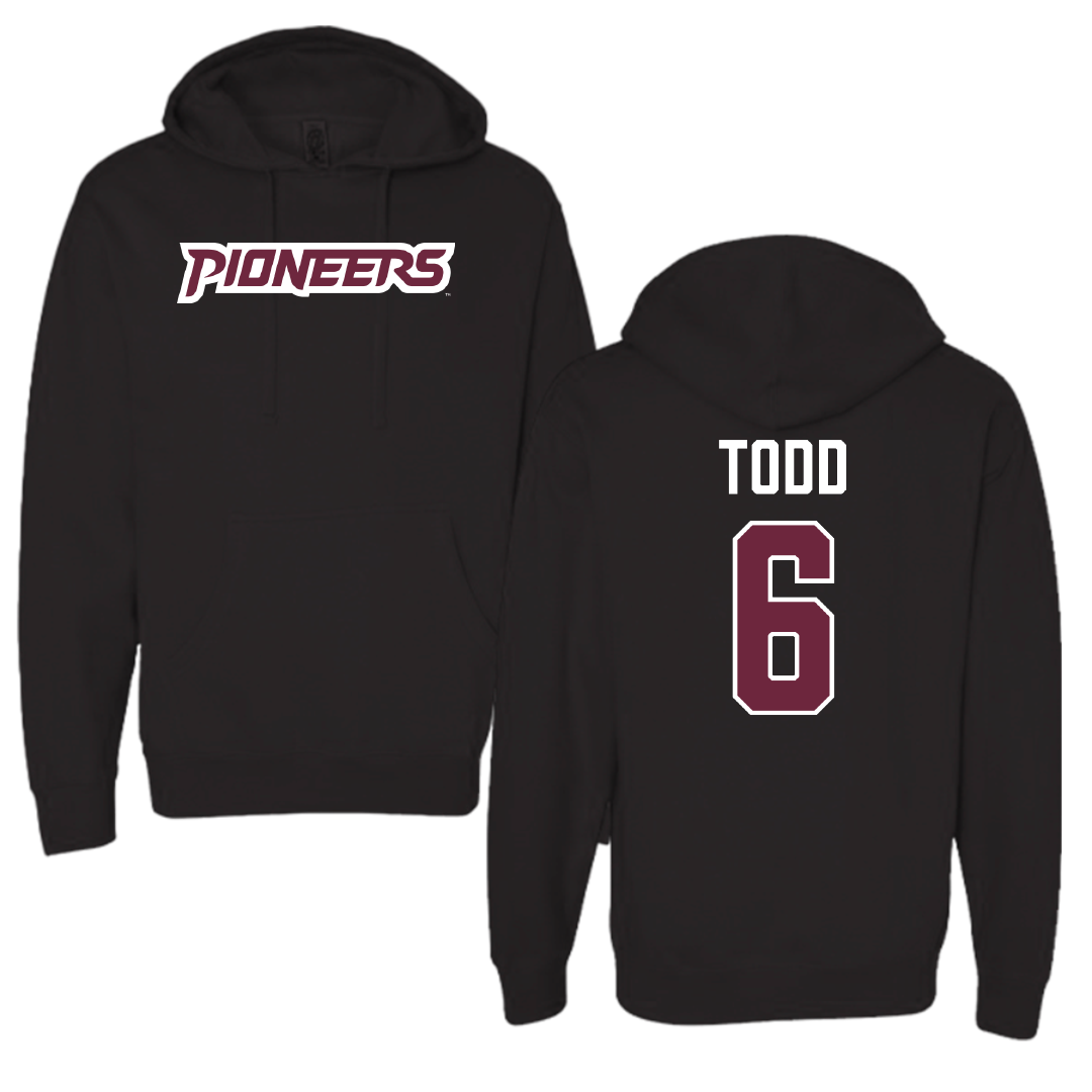 Texas Woman's University Softball Black Hoodie - #6 Riley Todd