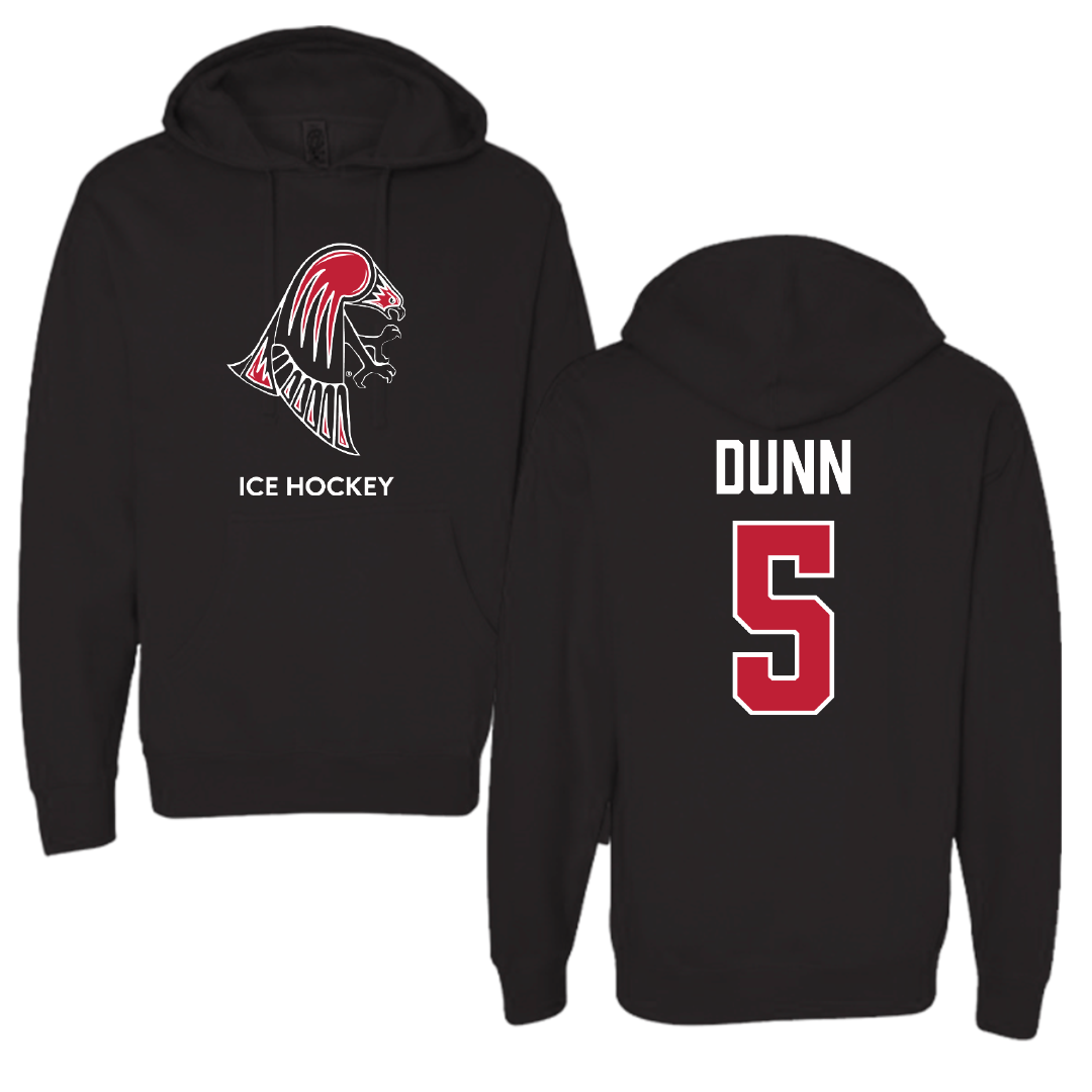 University of Wisconsin-River Falls Ice Hockey (W) Black Hoodie - #5 Mackenzie Dunn