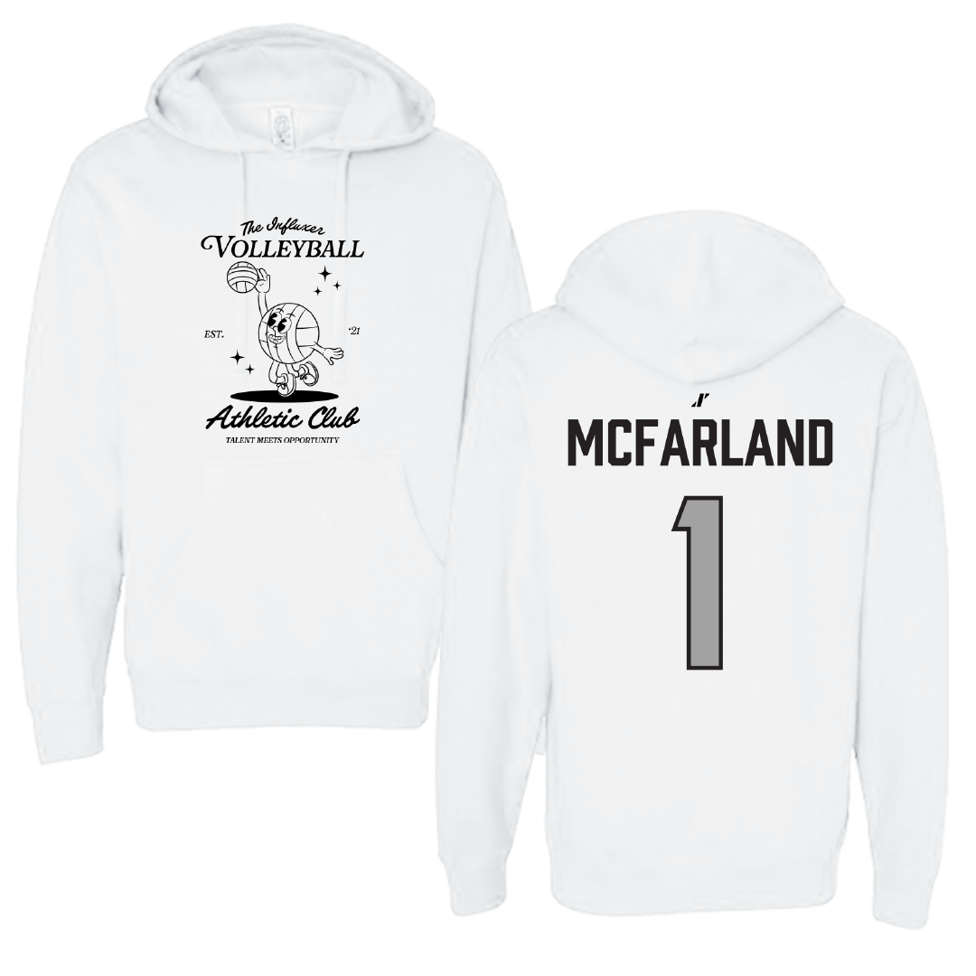 Volleyball White Influxer Athletic Club Hoodie - #1 Riley McFarland