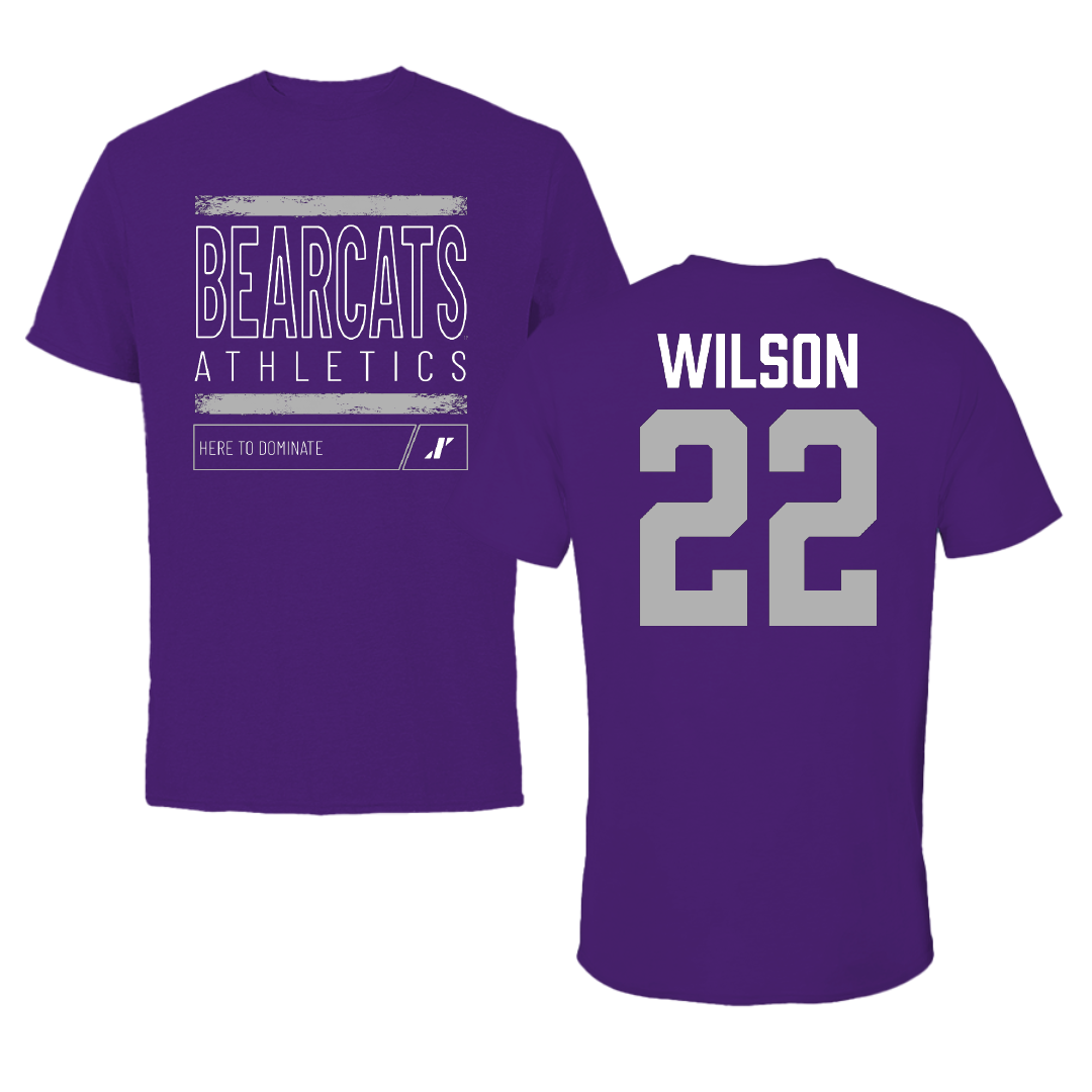 Southwest Baptist University Softball Purple Dominate Performance Tee - #22 Malea Wilson
