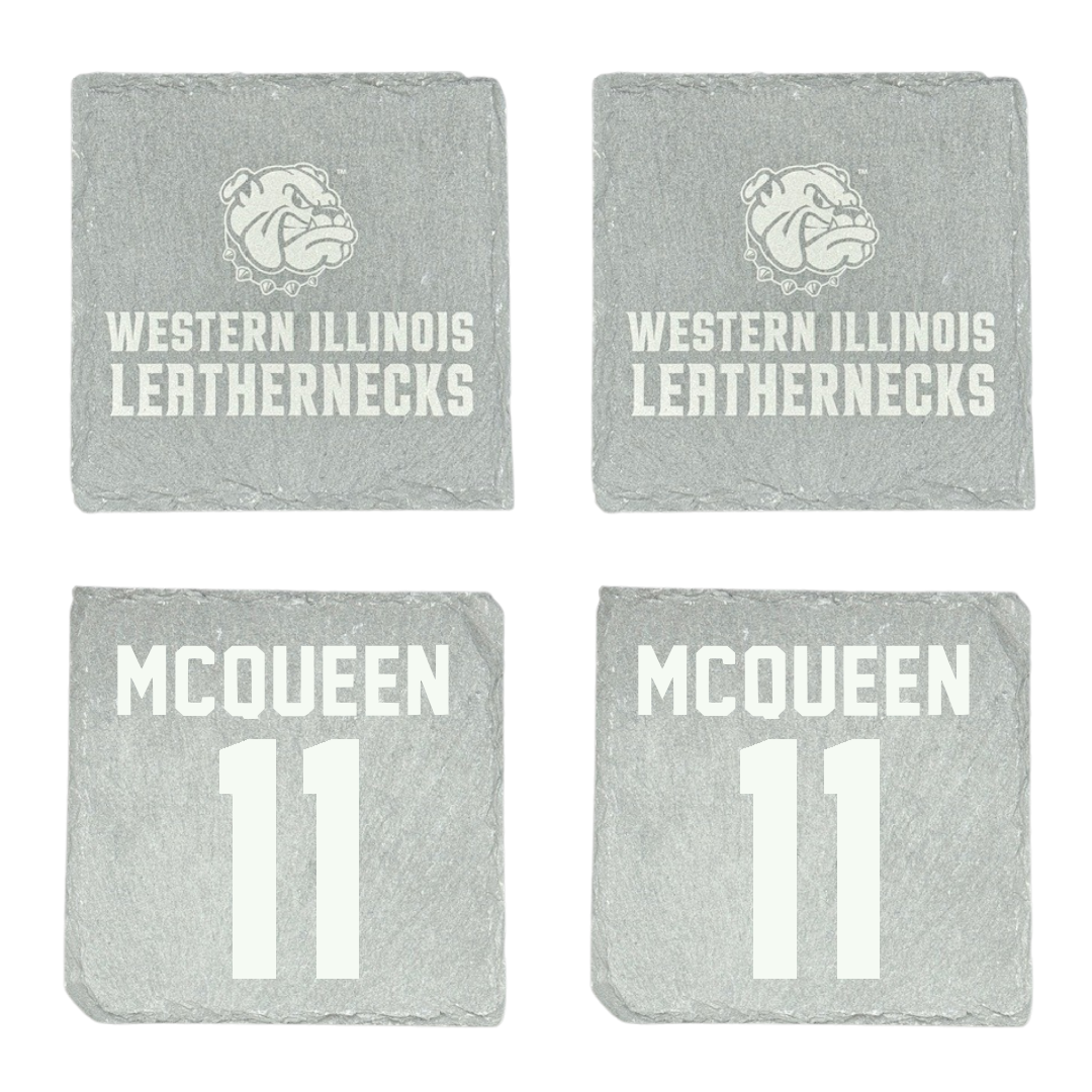 Western Illinois University Softball Stone Coaster (4 Pack)  - #11 Tori McQueen