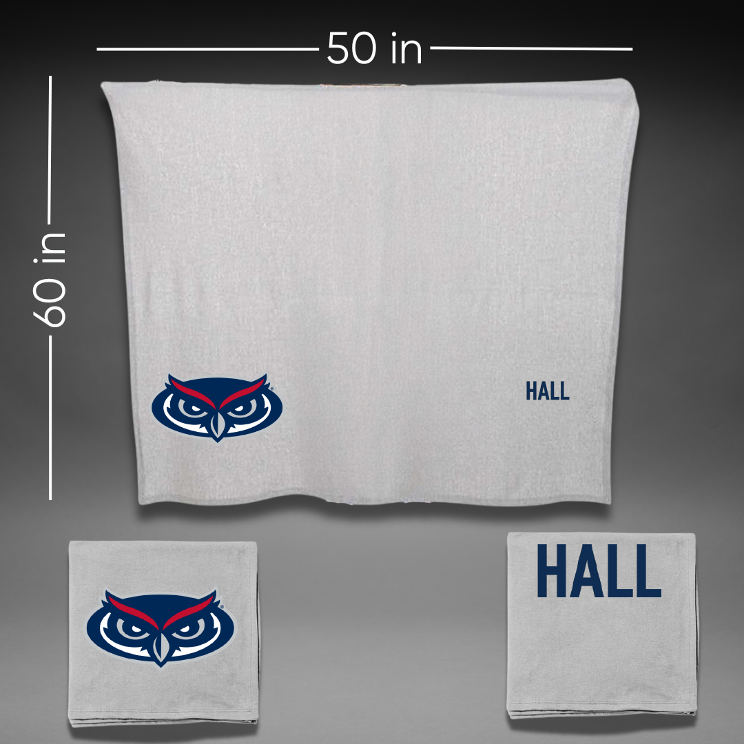 Florida Atlantic University Cheer Gray Blanket - Ashley Hall