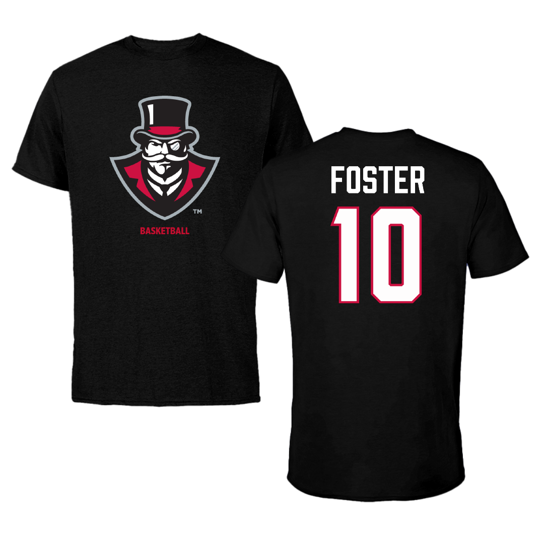 Austin Peay State University Basketball (W) Black Performance Tee - #10 La’Nya Foster
