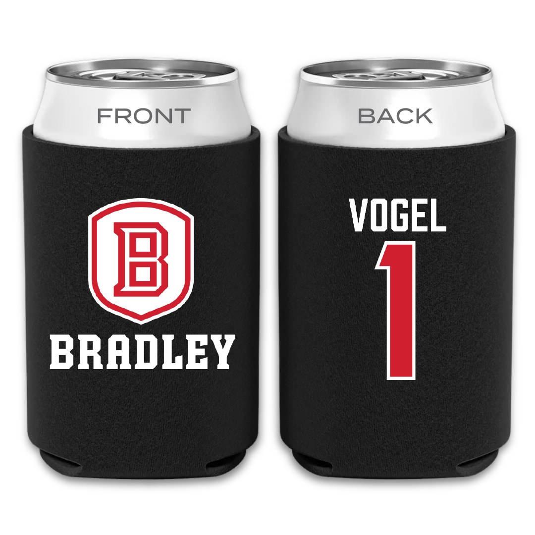Bradley University Baseball Black Can Cooler - #1 Ryan Vogel