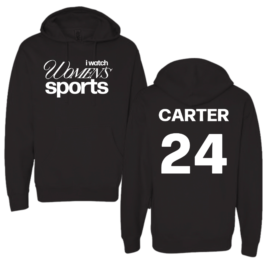 Georgetown University Basketball Black WHM Hoodie - #24 Cristen Carter